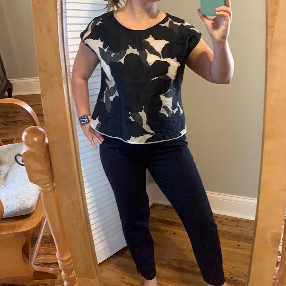 Vintage Chloe silk blend floral top women small